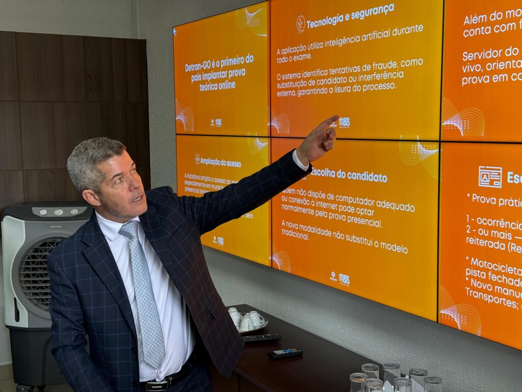 Goiás sai na frente novamente! Agora, quem vai tirar a primeira CNH pode fazer a prova teórica de casa, usando inteligência artificial e fiscalização remota.