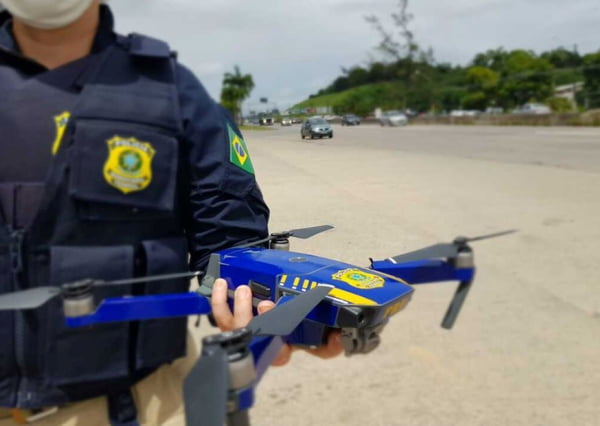 A Polícia Rodoviária Federal está usando drones para fiscalizar rodovias