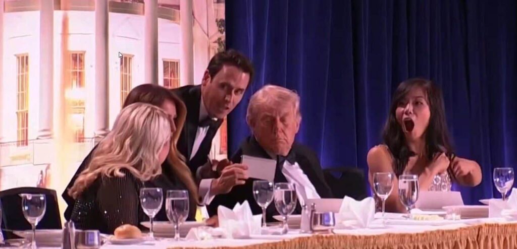 O presidente Donald Trump foi retirado às pressas de um evento