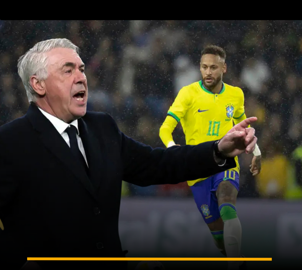 O técnico Carlo Ancelotti terá uma das decisões mais difíceis antes da Copa de 2026: convocar ou não Neymar.