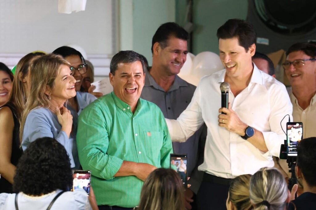 Após deixarem o PDT, a deputada federal Flávia Morais e o deputado estadual George Morais participaram do evento de filiação do MDB em Goiânia.