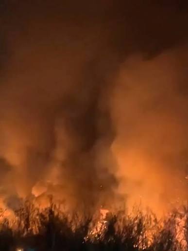 Um incêndio em uma área de vegetação urbana assustou moradores de Caldas Novas na madrugada desta quarta-feira (29).