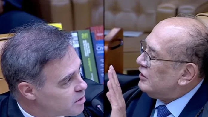 A sessão do Supremo Tribunal Federal (STF) desta terça-feira (15) foi marcada por fortes divergências e uma troca de ofensas entre os ministros Gilmar Mendes e André Mendonça.